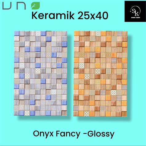 Jual Keramik Dinding X Uno Onyx Fancy Glossy Shopee Indonesia