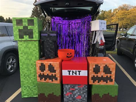 Minecraft Trunk Or Treat Trunk Or Treat Halloween Crafts Crafts