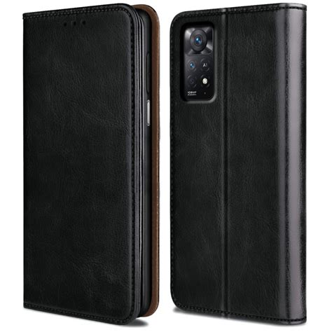 Etui Zamykane Sk Rzane Do Xiaomi Redmi Note Pro Czarne