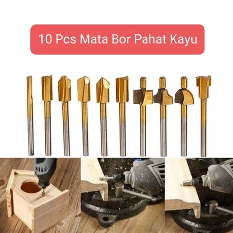 Jual Pcs Mata Bor Ukir Pahat Pekerjaan Kerajinan Kayu Carpenter