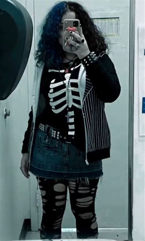 Grunge Skeleton Outfit Plus Size Grunge Alternative Outfits Plus Size Plus Size Emo Outfits