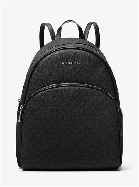 Michael Michael Kors Abbey Large Logo Backpack In Black Lyst