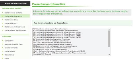 Declaración Jurada del Impuesto Sobre la Renta ISR de Personas