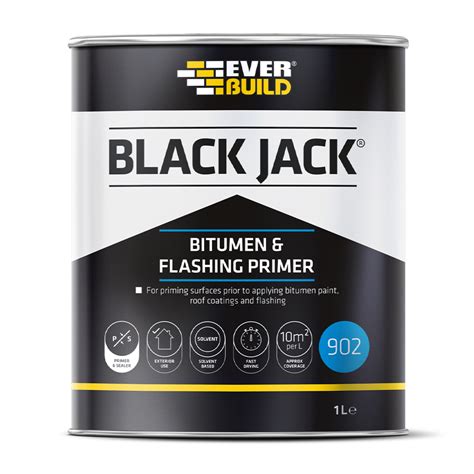 Everbuild Black Jack 902 Bitumen Flashing Primer 1 Litre ERoofing