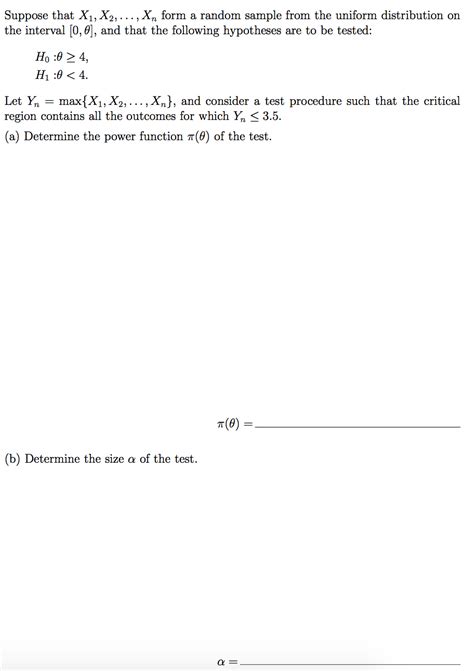 Solved Suppose That X X Xn Form A Random Sample From Chegg