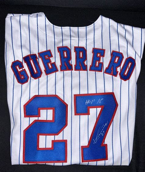 Nike Replica Jersey Signed By Vladimir Guerrero With Hof 18 Expos Fest