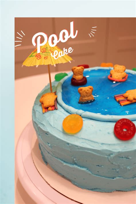 A Simple Swimming Pool Cake - Pretty Petunias