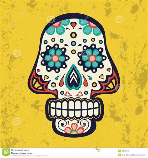 Sugar Skull Stock Vector Illustration Of Floral Face 40605273