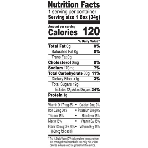 Frosted Flakes Nutrition Label | Images and Photos finder