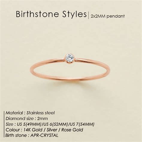JIASONJY Birthstone Rings for Women Non Tarnish Trendy Stackable