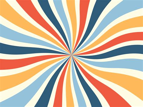 Abstract Spiral Starburst Or Sunburst Background Colorful Retro