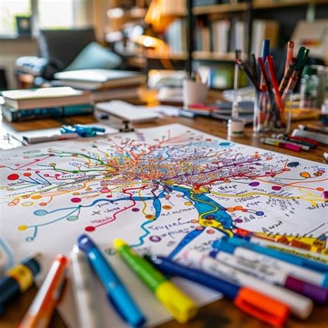 creative mind map image creativity brainstorming markers
