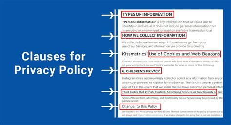 Clauses For Privacy Policy Termsfeed