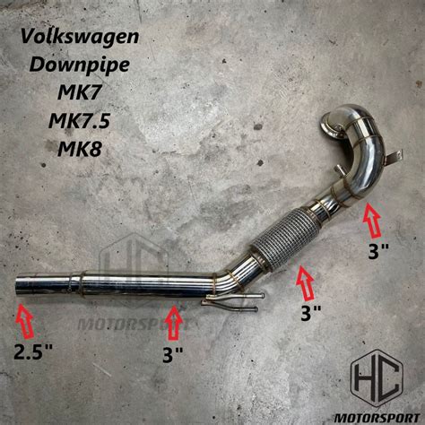 Volkswagen Mk7 2 0l Mk7 5 Mk8 Passat B8 Volkswagen Downpipe Exhaust Car Ekzos Vw 304 Stainless