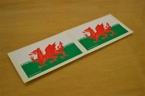 Car Window Flag ‘Wales’ Sticker – PAIR – Caravan Stickers