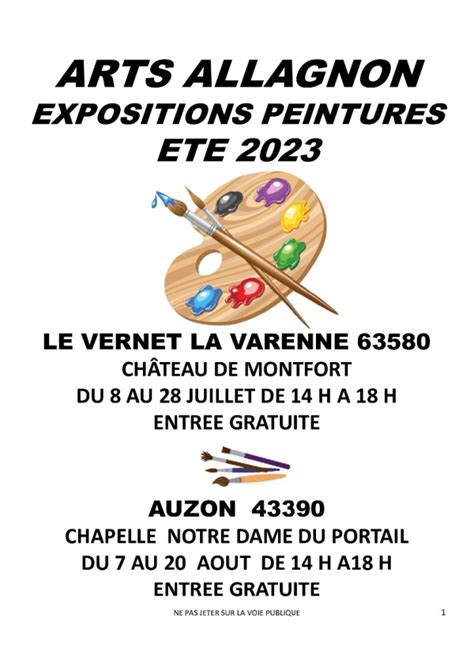 Arts Allagnon Expo Peinture Auzon Et La Varenne Exposition