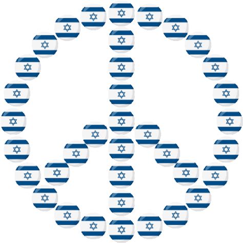 Israel Flag Peace Sign Joypixels Sticker Israel Flag Peace Sign Peace