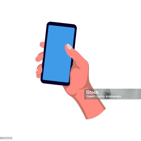 Tangan Memegang Smartphone Tangan Memegang Ilustrasi Telepon Ilustrasi