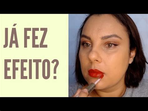 Batom L Quido Efeito Micropigmenta O Glam Duo Clinical Cor Canela