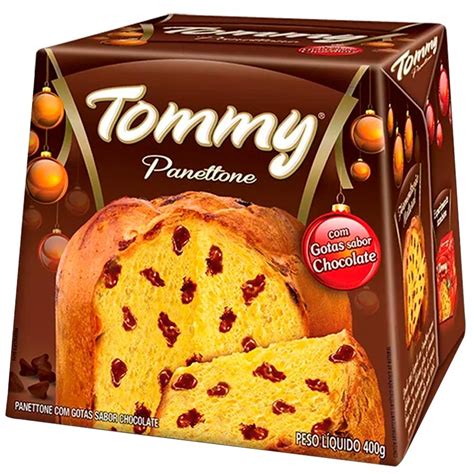 Panettone Tommy Gotas De Chocolate 400G Central Supermercados