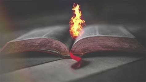 Fire of Holy Spirit on the Bible Loopab... | Stock Video | Pond5