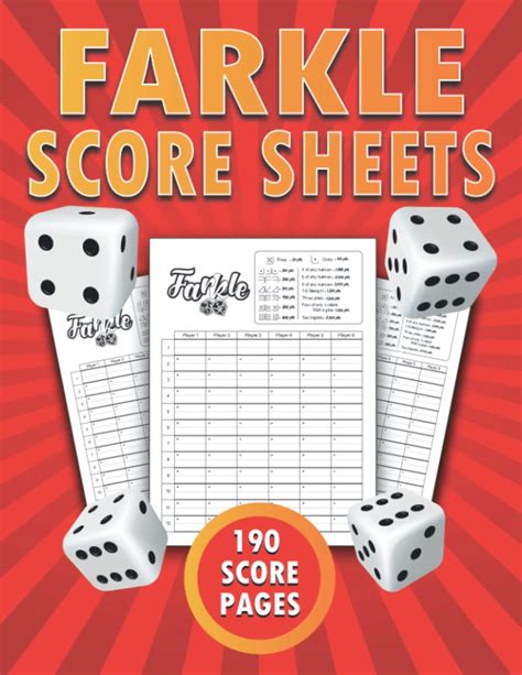 Buy Farkle Score Sheets 190 Large Cards For Scorekeeping Score Pads