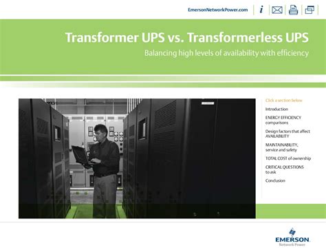 Transformer UPS vs Transformerless UPS by Emerson Network Power - Issuu