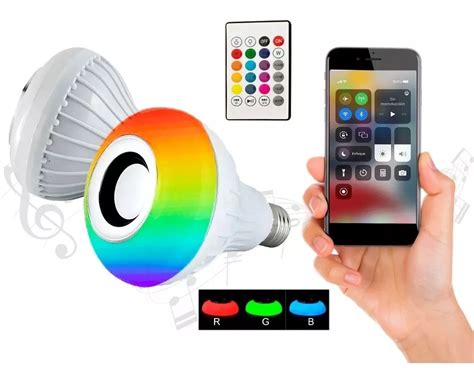 Foco De Colores Led Rgb W Con Bocina Y Control Remoto Mebuscar M Xico