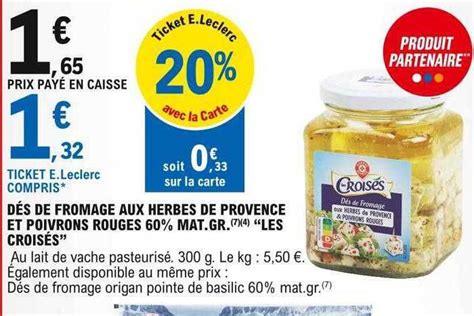 Promo D S De Fromage Aux Herbes De Provence Et Poivrons Rouges Mat