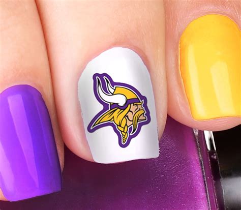 Minnesota Vikings Football Nail Art Decals Salon Quality EBay