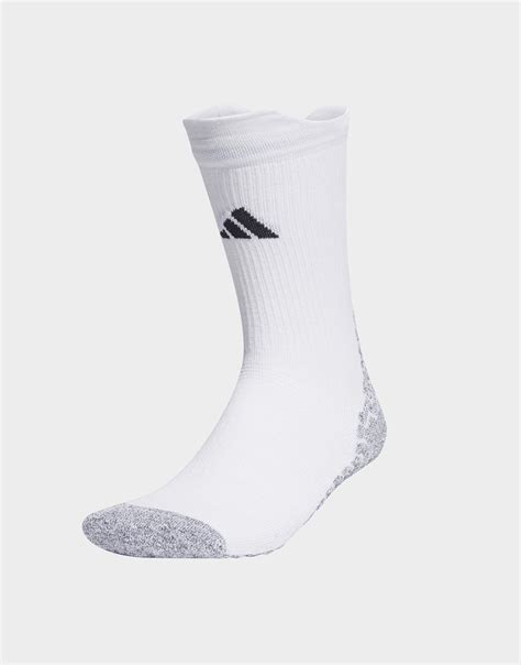 White Adidas Adidas Football Grip Knitted Crew Cushioned Performance