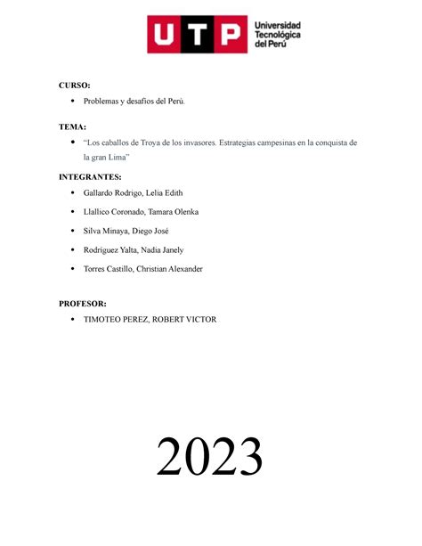 Semana Tema Tarea Actividad Grupal Curso Problemas Y