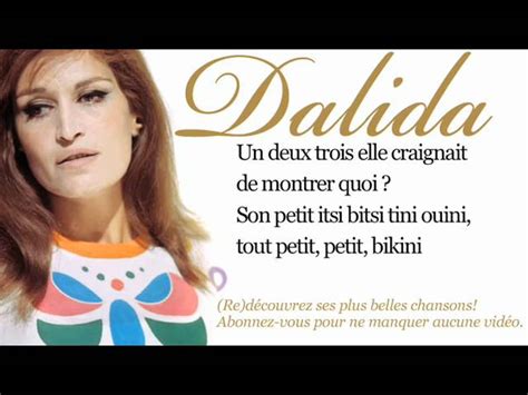 Dalida Itsi Bitsi Petit Bikini Текст и превод на песента