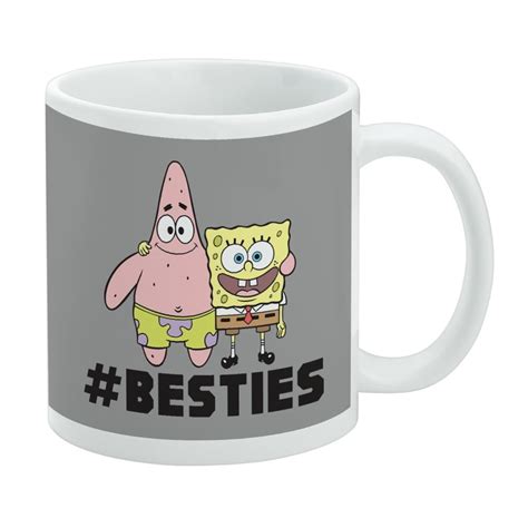 Spongebob Besties Ceramic Coffee Mug Novelty Gift Mugs For Coffee Tea And Hot Drinks Oz