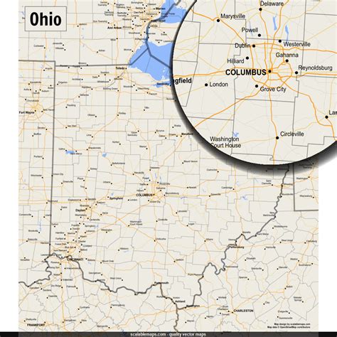 ScalableMaps: Vector map of Ohio (gmap smaller scale map theme)