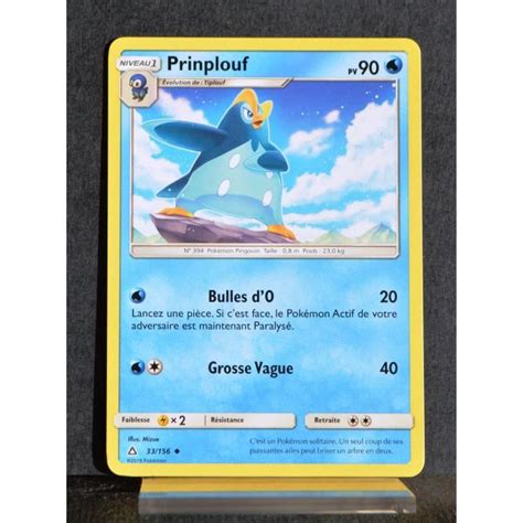 Carte Pokémon 33 156 PrinploufX SL5 Soleil et Lune Ultra Prisme