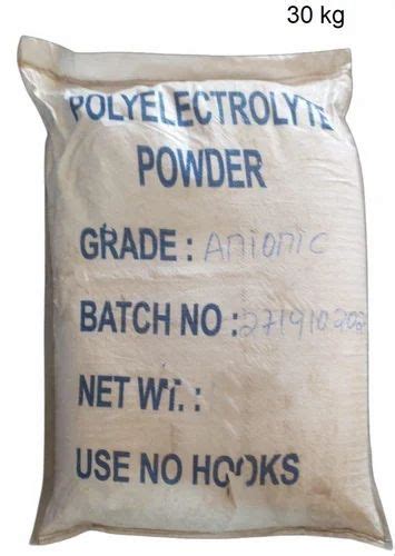 White Kg Anionic Polyelectrolyte Powder Packaging Type Hdpe Bag At