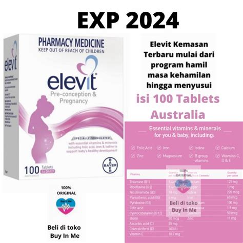 Jual ELEVIT PREGNANCY MULTIVITAMIN ELEVIT AUSTRALIA Shopee Indonesia