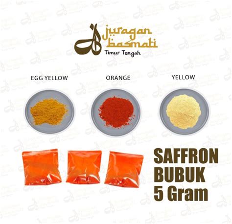 Saffron Bubuk Zafaron Pewarna Masakan 5gr Kuning Orange Lazada