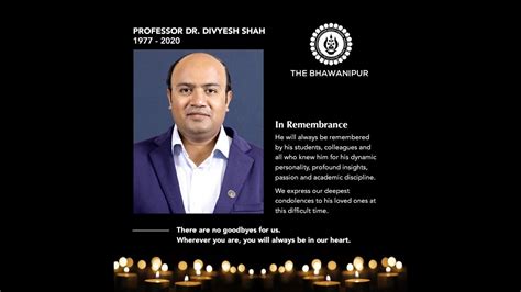 In Remembrance Of Profdr Divyesh Shah I The Bhawanipur College Youtube