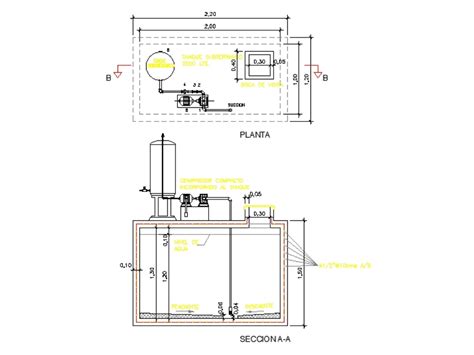 Tanque Subterraneo Cisterna Em Autocad Cad 3021 Kb Bibliocad