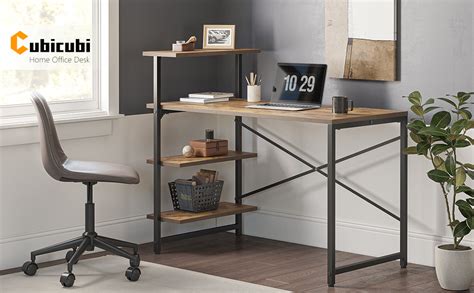 Amazon Cubicubi Small Computer Desk With Shelves Inch