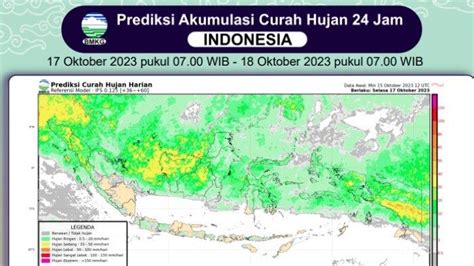 Prakiraan Hujan Di Indonesia Hari Ini Selasa Oktober Bmkg