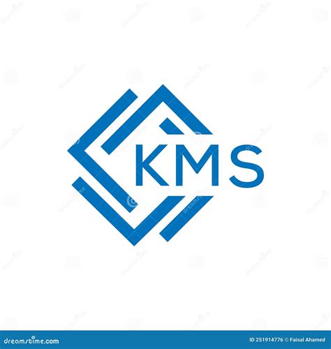 KMS Letter Logo Design On White Background. KMS Creative Circle Letter