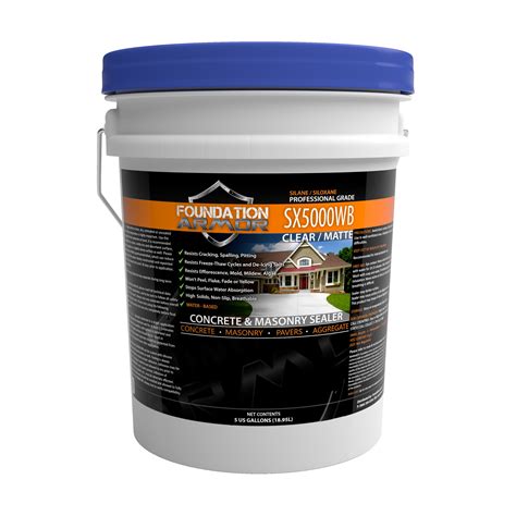 Armor SX5000 WB 5 Gallon Silane Siloxane Concrete and Masonry Water