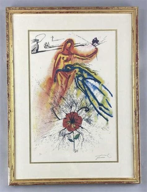 Salvador Dal Salvador Dali Signed Alice In Wonderland Litho Mutualart