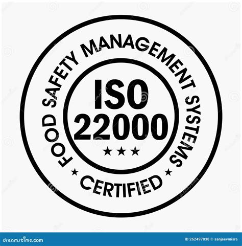 Food Safety Management System Certified Iso 22000 Vector Icon