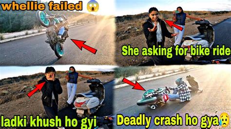 Deadly Crash Ho Gya 😥 Mt15 Total Loss 😱 She Asking For Bike Ride 😊 Ladki Khush Ho Gyi 🤭