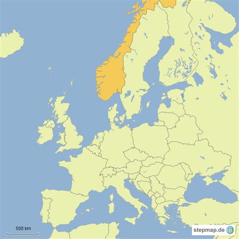 Stepmap Norwegen Landkarte F R Deutschland