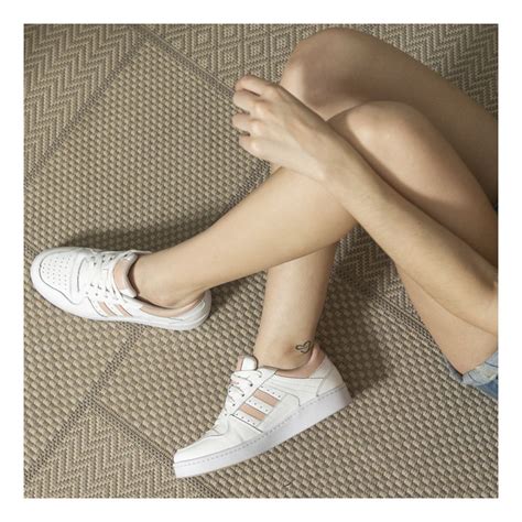 Tênis Melani Casual Feminino em Couro Legítimo Ref N Branco Nude